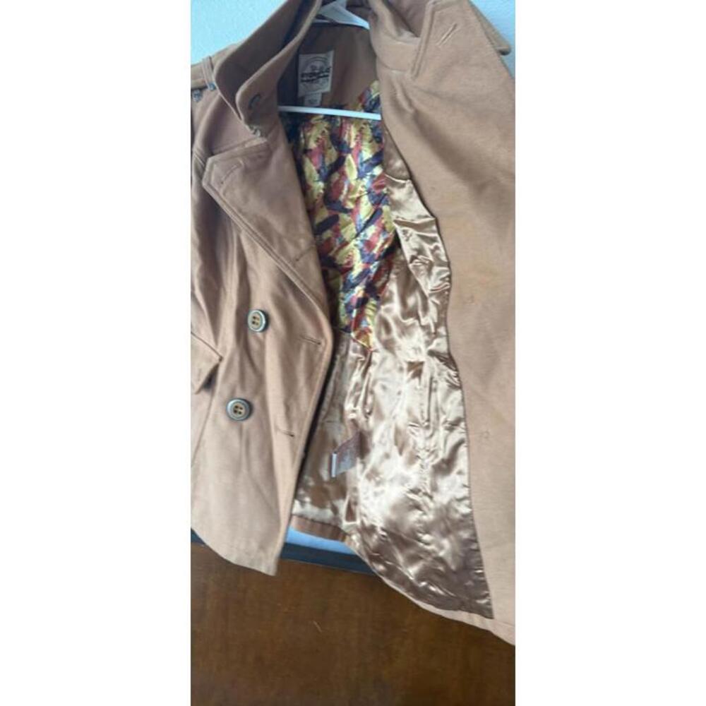 Women’s Hydraulic camel brown pea coat size L - Picture 4 of 4